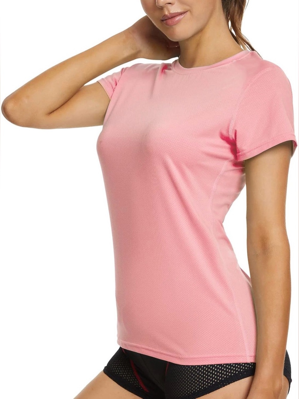 UPF 50+ Sun protection shirt, quick dry, short sleeve lightweight coral pink